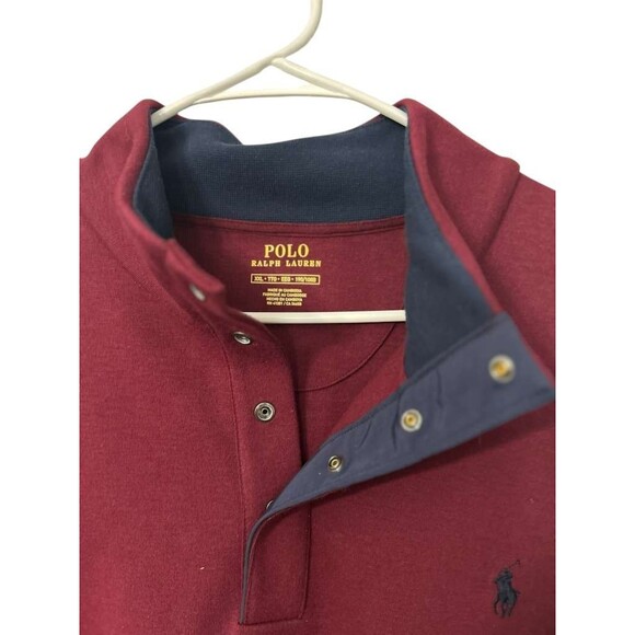 Polo Ralph Lauren Half Pullover Men's XXL Maroon Sweater Plus Size - Picture 3 of 4
